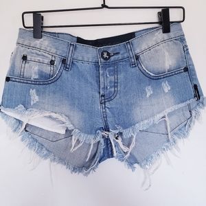 One Teaspoon Frayed Cut Off Shorts